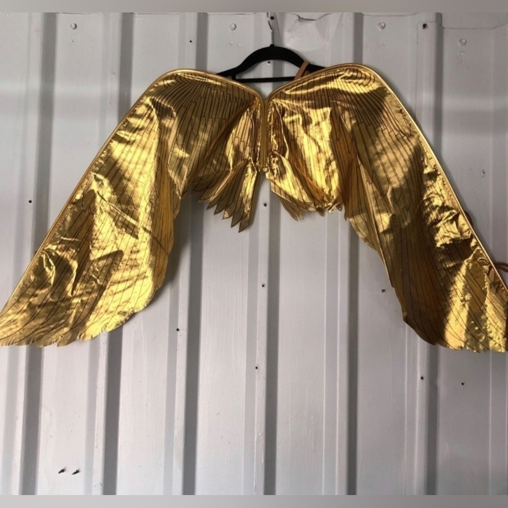 Gold Metallic Angel Wings Costume Accessory